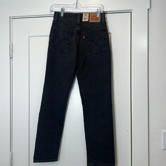 Levi's Black Wedgie Straight Jeans Classic Style size 27x28. NWT! - Picture 8 of 15